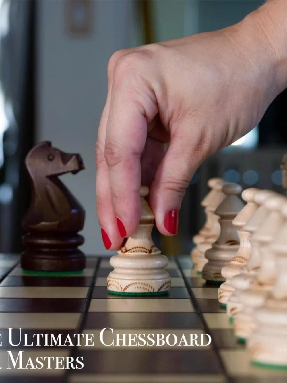 Imperator 21-Inch Luxury Wooden Chess Set for Adults and Kids - Handcrafted from